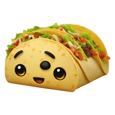 taco with a face sticker