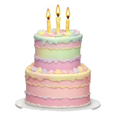 3 tier pastel birthday cake sticker