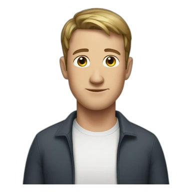 Zuck with short straight hair sticker