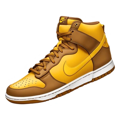 Nike Dunk Curry sneakers, yellow-brown color scheme sticker