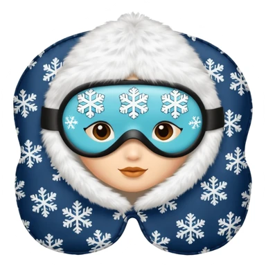 cozy winter sleep mask sticker