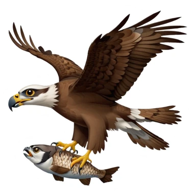 Osprey with fish sticker