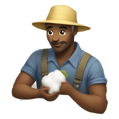 Harvesting cotton sticker