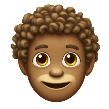 monkey with curly hair sticker