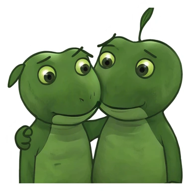 boy ang girl hugging sticker