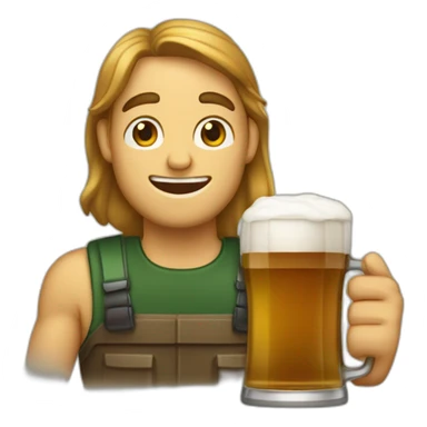 Venti qui boit une bière sticker