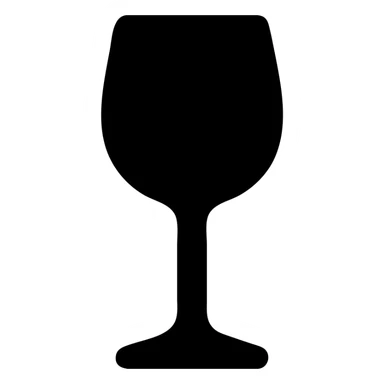 A wine glass with a stem, clean silhouette sticker