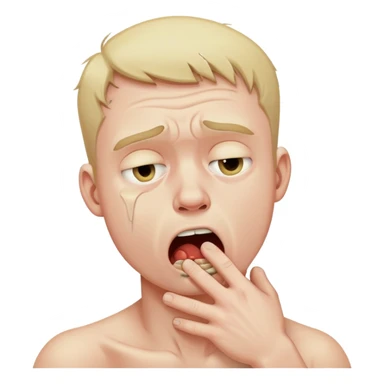 dead guy choking himself sticker