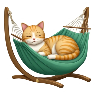Gatto bianco che dorme sopra un’amaca  sticker