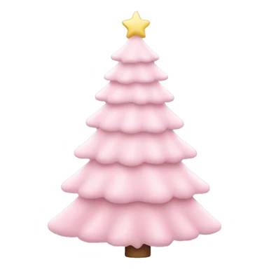 pastel pink christmas tree sticker