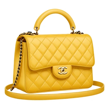chanel butter yellow bag with gold hardware sticker