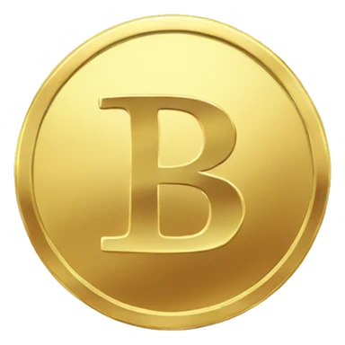 Shiny Golden Coin with Б letter sticker