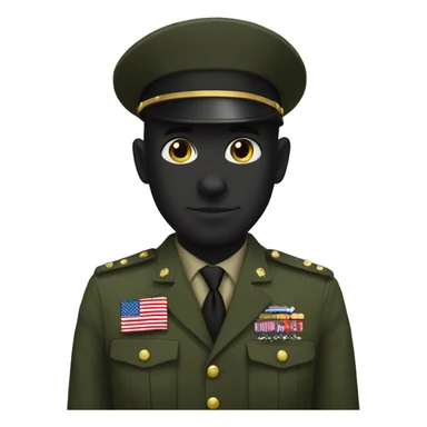 Black cat and military man  sticker
