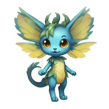 a anthro chibi-style fairy-type Fakémon-hybrid full body sticker