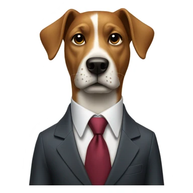Dog wearing a suit sticker