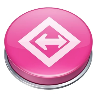 fleche directionelle blache sur fond de couleur rose sur un bouton   sticker