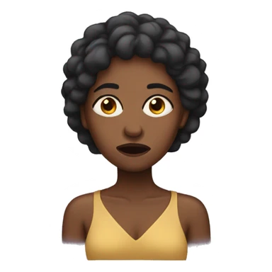 Black woman upset  sticker