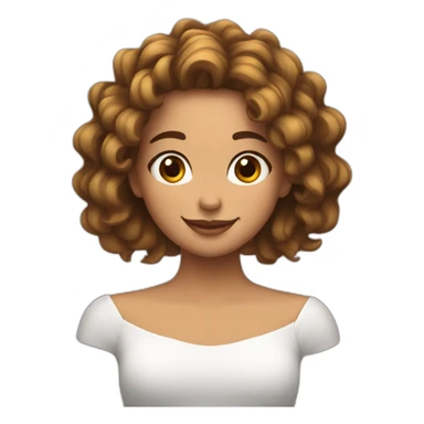 chica feliz con canas y pelo largo sticker