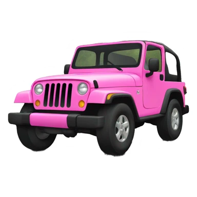 A pink Jeep  sticker