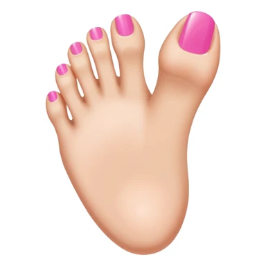 Foot with pedicure sticker