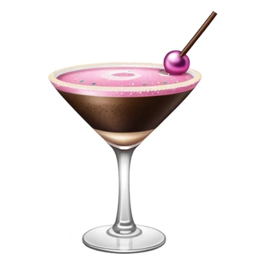 espresso martini cocktail ultra hd k pink glitter sprinkle sticker