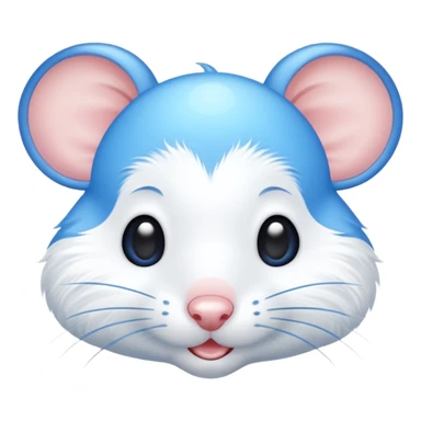 A mouse face with blue sun rays like a sun ☀️  sticker