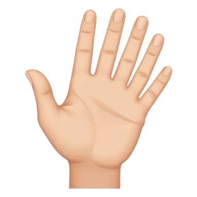 hand sign for East Side, right hand shaped like the letter E, simple and bold, no text sticker