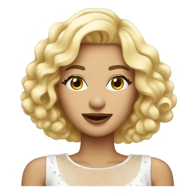chanteuse blonde sur scène avec une robe magnifique  sticker