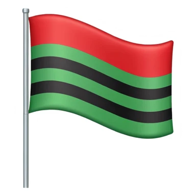 Bandeira vermelho preto e verde listras sticker