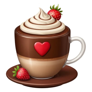 cappucino de chocolate 🍫 com moranguinho sticker