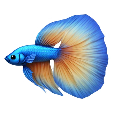 Blue betta fish sticker