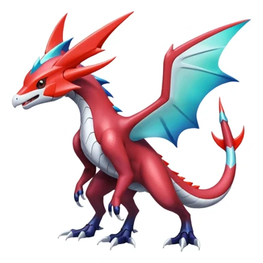 Futuristic Shiny Latias-Nargacuga-Noivern-Salandit-Fusion (full body) sticker