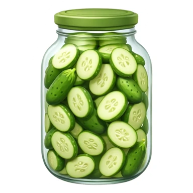 Pickled cucumbers in jar sticker