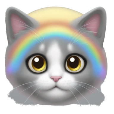 Chat qui a les yeux arc en ciel  sticker