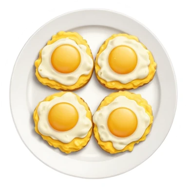 Scrambled eggs on a plate sticker