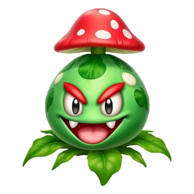 Piranha plant with feet sticker