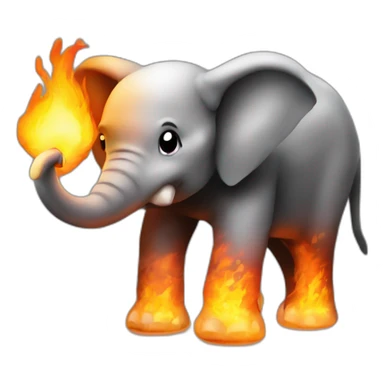 php elephant programming language logo on fire sticker
