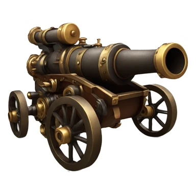 single steampunk pirate artillery canon sticker