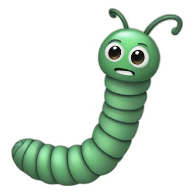 a worm who writes code sticker