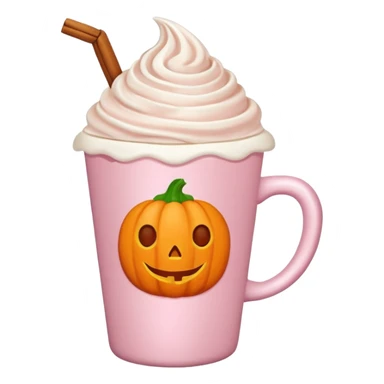 Soft pink pumpkin spice latte sticker