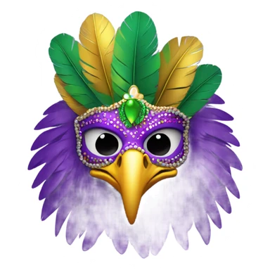 Eagle at Mardi Gras sticker
