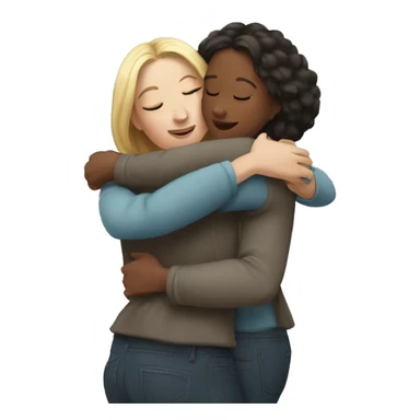 Hug two women   sticker
