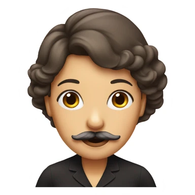 Lady with a moustache sticker