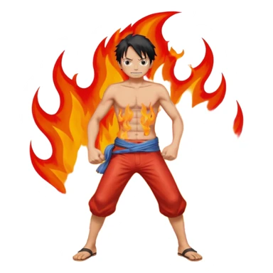 Ace from one piece fire sticker