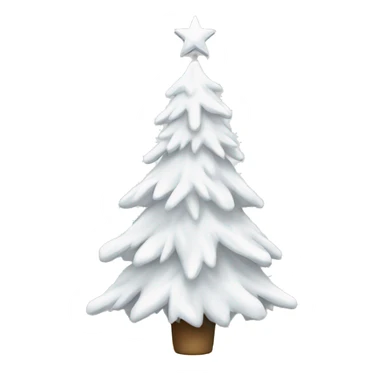 White Christmas tree sticker