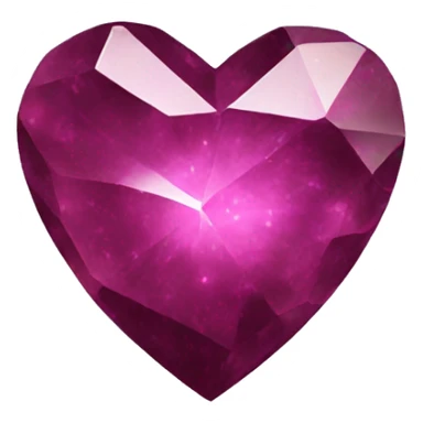 crystal heart with maroon shimmer sticker
