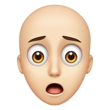 face with wide open eyes and open mouth, shocked expression sticker