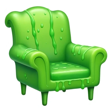 Pooping slimy chair sticker