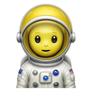 yellow slime alien white Astronaut sticker