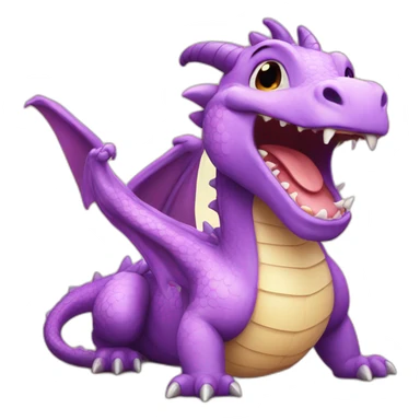 dragon cute laughing sticker